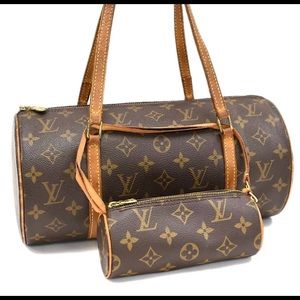 LOUIS VUITTON Hand Bag Papillon 30 Monogram LV Brown Canvas